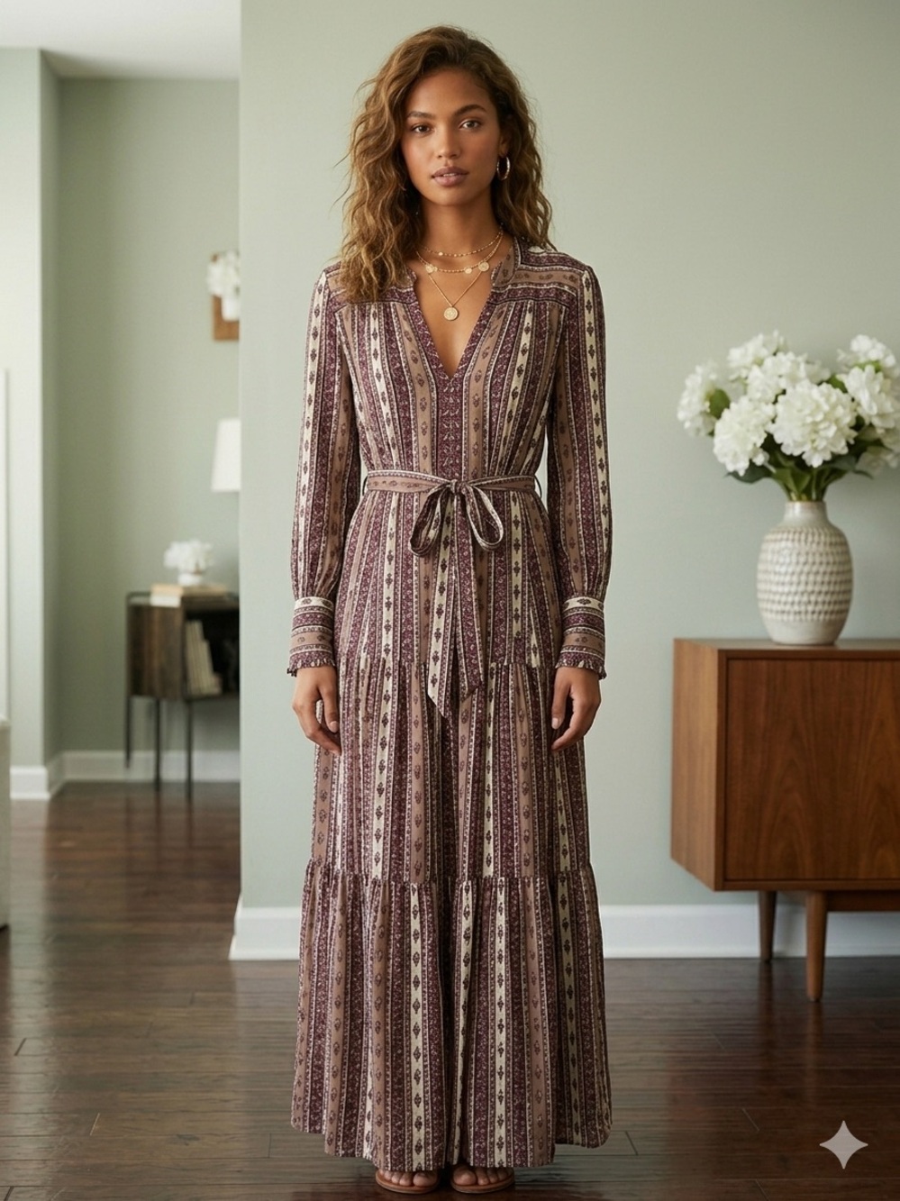 Veronica Beard Tiered Maxi Dress